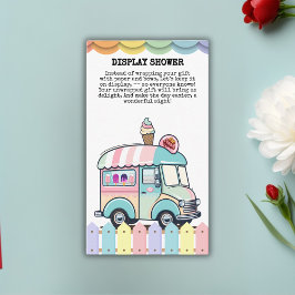 Tarjeta De Recepción Camión moderno con crema de hielo aspira Baby Show