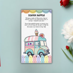 Tarjeta De Recepción Camión moderno con crema de hielo aspira Baby Show