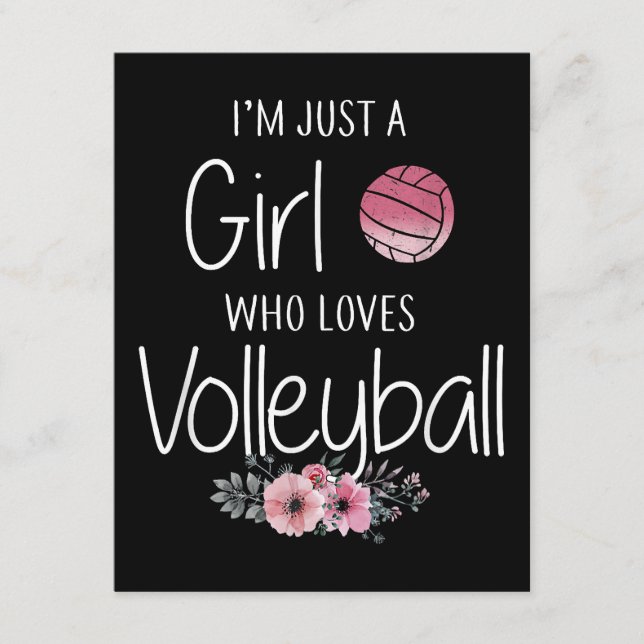 Tarjeta De Recepción Camisas De Voleibol Para Las Adolescentes Chicas (Anverso)