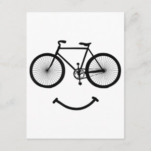 Tarjeta De Recepción Camiseta de bicicleta y sonrisa Camiseta de bicicl