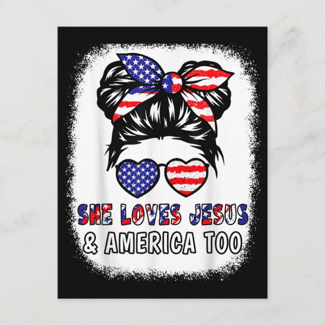 Tarjeta De Recepción Camiseta de chica cristiana que ama a Jesús y a Am (Anverso)