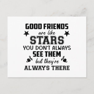 Tarjeta De Recepción Camiseta de Cita de Amistad Buen Amigo Como Estrel