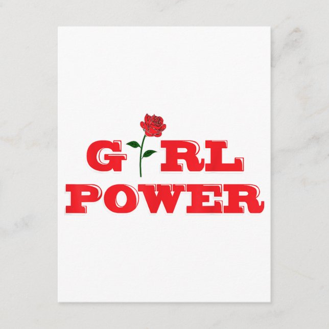 Tarjeta De Recepción Camiseta de poder chica - Mujeres increíbles femin (Anverso)