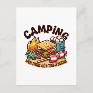 Tarjeta De Recepción campamento de smores