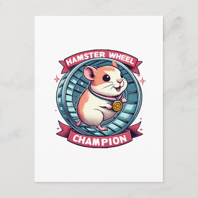 Tarjeta De Recepción Campeón de rueda de hámster (Reverso)