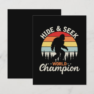 Tarjeta De Recepción Campeón Mundial de Escondite de Bigfoot