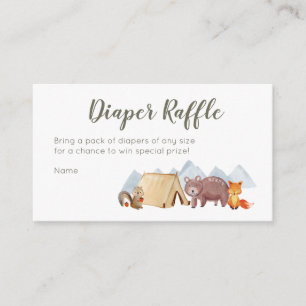 Tarjeta De Recepción Camper Adventure Diaper Raffle Card