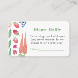 Tarjeta De Recepción Campesinos comercializan Baby Shower verde Diaper 