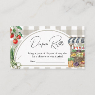 Tarjeta De Recepción Campesinos Comercializan Raffle De Diaper Cultivad
