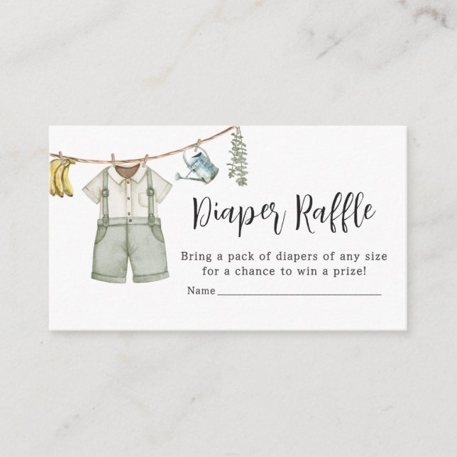 Tarjeta De Recepción Campesinos cultivados localmente Baby Shower Diape (Anverso)