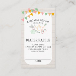 Tarjeta De Recepción Campesinos cultivados localmente Comercian Diaper 