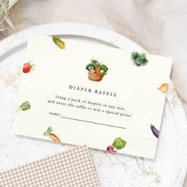 Tarjeta De Recepción Campesinos cultivan Baby Shower Diaper Raffle
