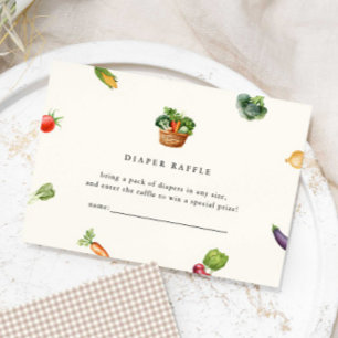 Tarjeta De Recepción Campesinos cultivan Baby Shower Diaper Raffle
