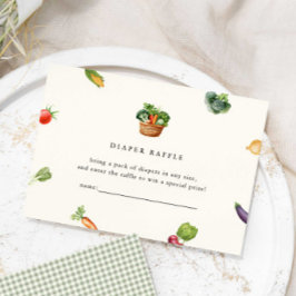 Tarjeta De Recepción Campesinos cultivan Baby Shower Diaper Raffle