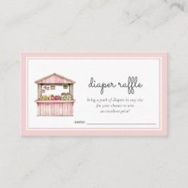 Tarjeta De Recepción Campesinos de Diaper Raffle mercado de ducha para
