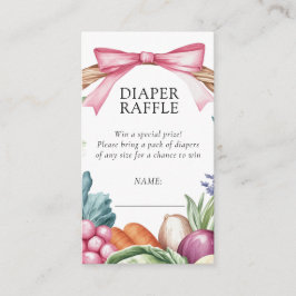 Tarjeta De Recepción Campesinos De Edad Local Baby Shower Diaper Raffle