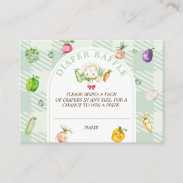 Tarjeta De Recepción Campesinos Mercado Diaper Raffle Baby Shower