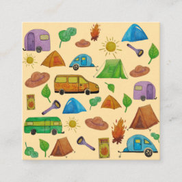 Tarjeta De Recepción Camping adventure