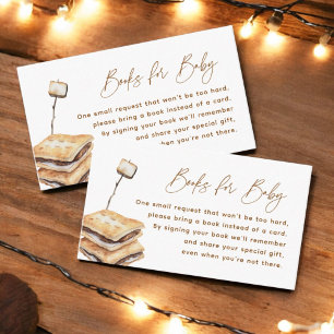 Tarjeta De Recepción Camping Smore divertida en Baby Shower libros para