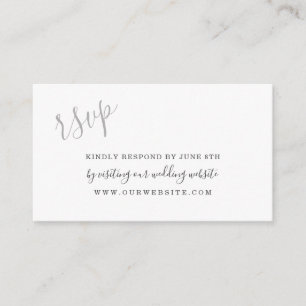 Tarjeta De Recepción Canales de color gris oscuro boda RSVP en línea