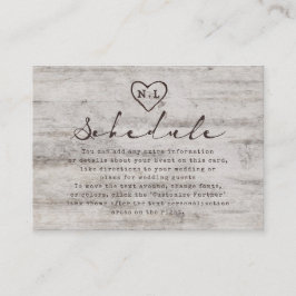 Tarjeta De Recepción Canciones de Bodas de Birch Rústico