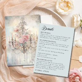 Tarjeta De Recepción Candil Antiguo Boda de Cuento de Hadas Encantado