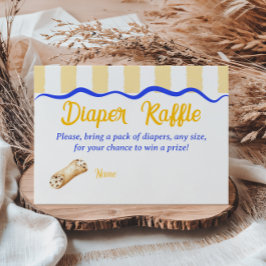 Tarjeta De Recepción Cannoli Yellow Blue Italian Baby Shower Diaper