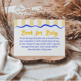 Tarjeta De Recepción Cannoli Yellow Blue Italian Book For Baby Shower