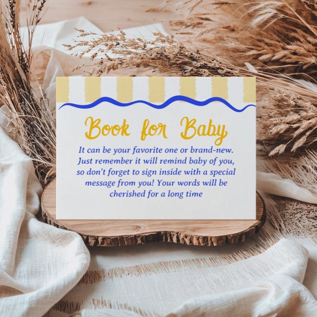 Tarjeta De Recepción Cannoli Yellow Blue Italian Book For Baby Shower (Subido por el creador)