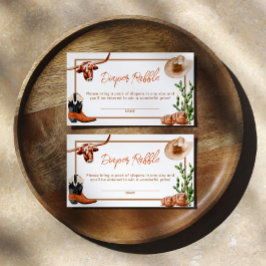 Tarjeta De Recepción Caperucita de Rodeo Occidental de Niño