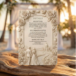 Tarjeta De Recepción Capilla Escénica Romántica Pareja