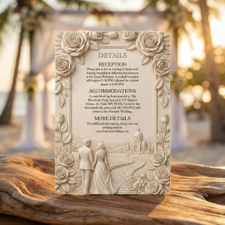 Tarjeta De Recepción Capilla Escénica Romántica Pareja
