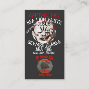 TARJETA DE RECEPCIÓN CAPITÁN DAN SEA LION FAJITA JESUS SEWARD ALASKA