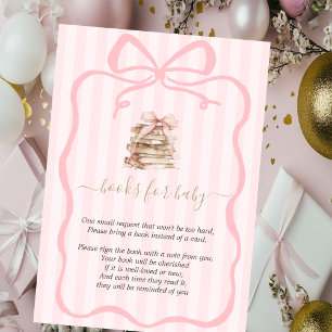 Tarjeta De Recepción Capítulo Nuevo Arco Rosa Rayas Baby Shower