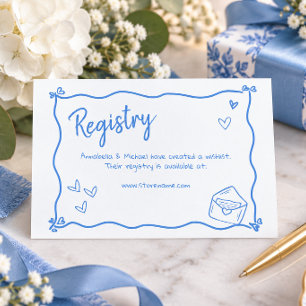 Tarjeta De Recepción Caprichosa Algo Azul Ducho A Mano Despedida de Sol