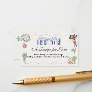 Tarjeta De Recepción Caprichoso Bridal Shower Fresco del Mercado