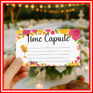 Tarjeta De Recepción Capsula del Tiempo Amor a Primera Spritz Despedida