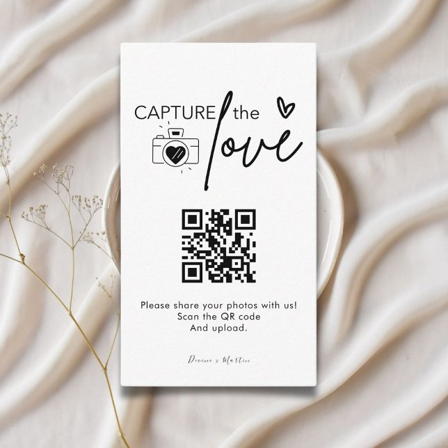 Tarjeta De Recepción Captura de guión moderno Código QR del amor  (Subido por el creador)