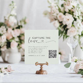 Tarjeta De Recepción ¡Captura el amor! Boda de código QR personalizado