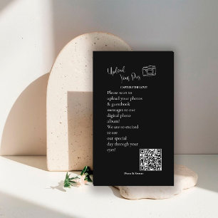 Tarjeta De Recepción Captura el amor Código QR Compartir fotos de invit