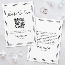 Tarjeta De Recepción Captura El Amor Compartir Código QR Fotos Boda