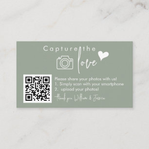 Tarjeta De Recepción Captura el código QR de amor, Rótulos de fotos Bod