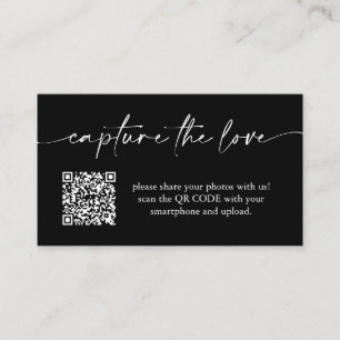 Tarjeta De Recepción Captura Minimalista Moderna El Código Qr Del Boda