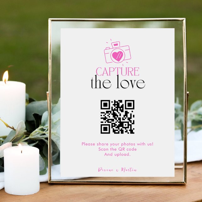Tarjeta De Recepción Captura Moderna del Código QR del Amor (Subido por el creador)