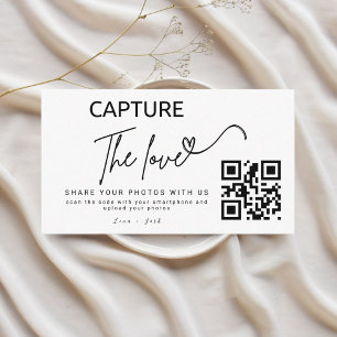 Tarjeta De Recepción Captura Personalizada El Código Qr Del Boda De Amo