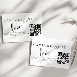 Tarjeta De Recepción Captura Personalizada El Código Qr Del Boda De Amo