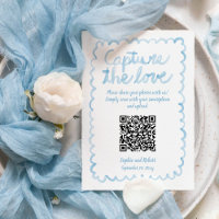 Capturar Compartir fotos Código QR Marco azul bril