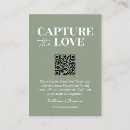 Tarjeta De Recepción Capturar el boda de código QR de amor compartiendo