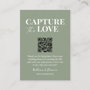 Tarjeta De Recepción Capturar el boda de código QR de amor compartiendo