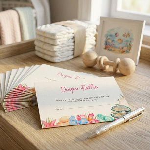 Tarjeta De Recepción Caracoles Playa Nos vemos pronto Baby Shower